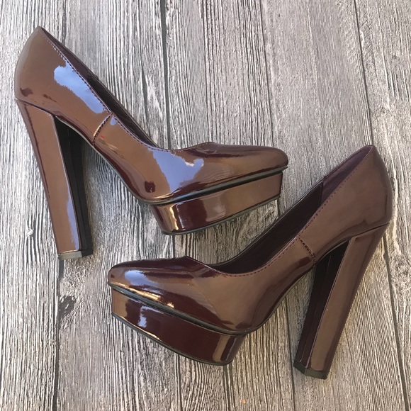 Nasty Gal Shoes - Nasty Gal Burgundy Pump